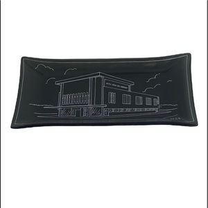 Battle Creek Gas Company bent glass tray ashtray